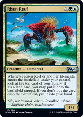 1 x Risen Reef - Foil - Core Set 2020 - NM-Mint - MTG