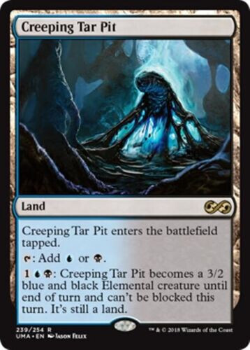 Mtg Magic Creeping Tar Pit English Ultimate Masters Fosse Ã  Goudron Rampante