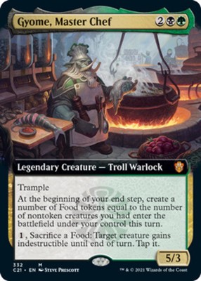 Mint/Near-Mint, English - 1 x MTG Gyome, Master Chef - Extended Art Commander 20