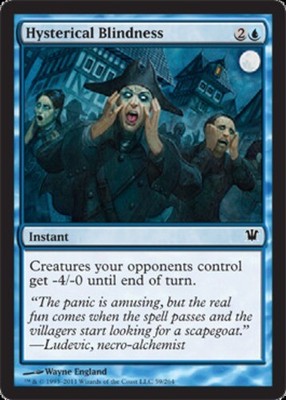 Hysterical Blindness-[Innistrad]-Lightly Played, English-1-Regular-MTG