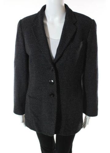 Les Copains Women's Italian Luxury Double Breasted Silk Coat