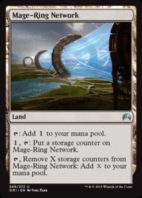 Heavy Play, English MTG Foil Mage-Ring Network - Foil Origins Magic the Gatherin