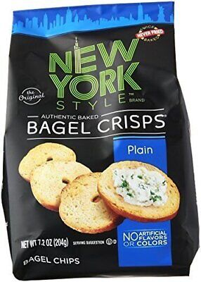New York Style Bagel Crisps, Plain, 7.2 Ounce