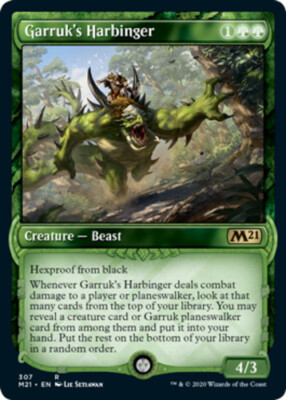 x1 Garruk's Harbinger - Showcase R MTG Core Set 2021 M/NM, English