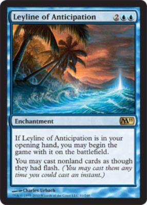 MTG Leyline of Anticipation, Magic 2011, Heavily Played, English