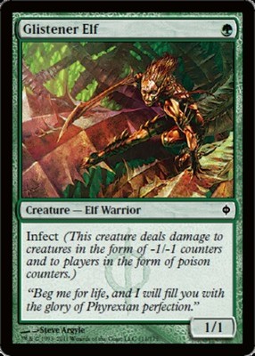 Glistener Elf - Foil New Phyrexia MTG Magic - Kid Icarus -