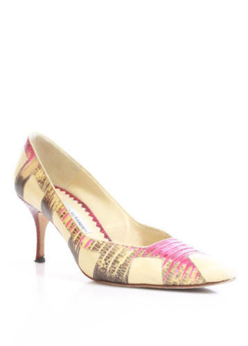 靴 MANOLO BLAHNIK LISTONY 36 Manolo Blahnik Listony Suede Low-Heel Pumps - Black Size 36