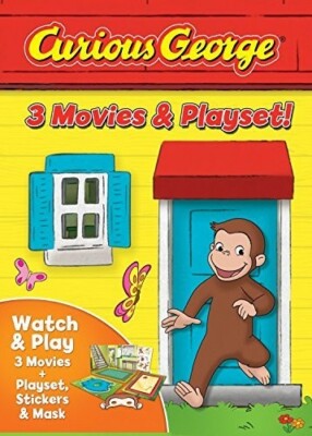 Curious George: 3-Movies & Playset (DVD) , Brand New Sealed!