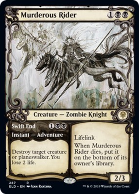 MTG - Murderous Rider // Swift End - Showcase - Throne Of Eldraine - NM, English