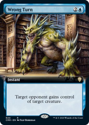 Wrong Turn - Foil - Extended Art #644 (NM) Commander Legends CMR Magic MTG
