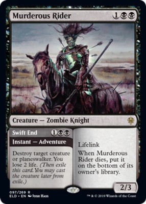 Murderous Rider // Swift End Light Play, English Magic the Gathering MTG Throne 