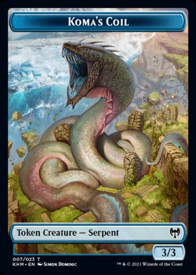 1x Near Mint, English Koma's Coil Token - Kaldheim