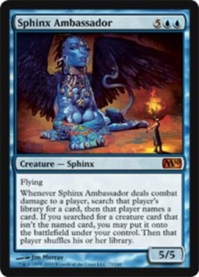 MTG Sphinx Ambassador, Magic 2010, Heavily Played, English