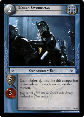LOTR: Lorien Swordsman [Ungraded] The Two Towers Lord of the Rings TCG Decipher