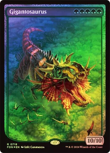 mtg テキストレス FOIL 4枚セット ギガントサウルス 英語版 fdn $_57.JPG?set_id=8800005007