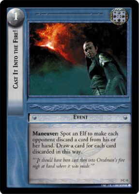 1x  Cast It Into the Fire! - 3C11 - Foil Near Mint Realms of the Elf-lords