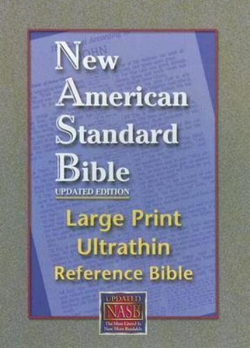 NASB 1995 Large Print Ultrathin Reference Bible, Black, Genuine Leather ...
