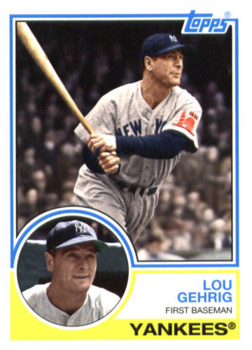 Topps Project70 Card 250 - 1957 Lou Gehrig by Joshua Vides Topps Project70 Card 250 - 1957 Lou Gehrig by Joshua Vides