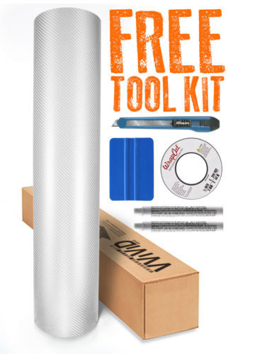 Textura de fibra de carbono blanco rayas de carreras de automóviles y camiones