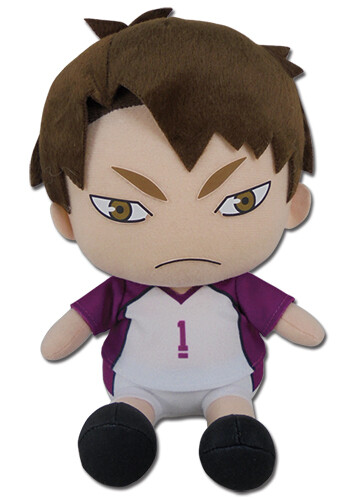* Настоящая* Haikyuu Аутентичная Аниме плюшевая игрушка-кукла Вакатоши Ушиджима, сидящая #52476