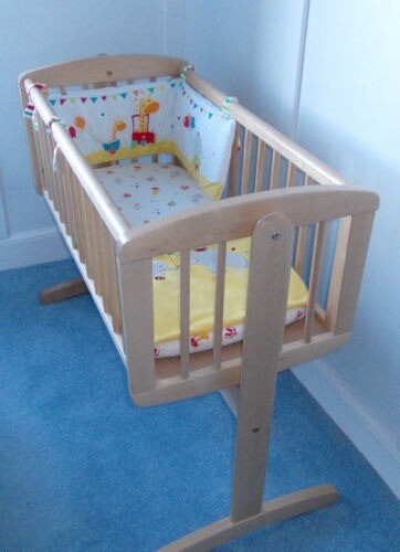 Mothercare Swinging Crib Natural With Surestart Mattress In