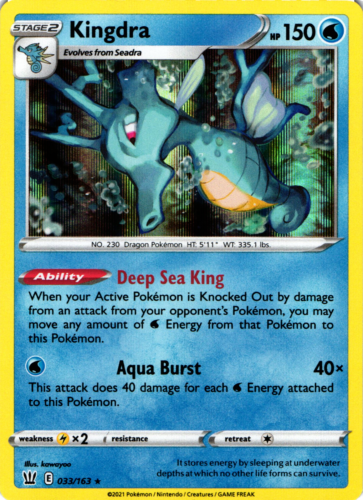 Kingdra Holo Rare - 033/163 SWSH Battle Styles NM | eBay Kingdra Holo Rare - 033/163 SWSH Battle Styles NM | eBay