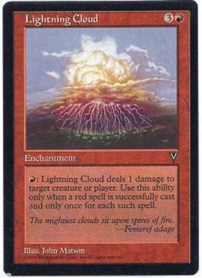 LIGHTNING CLOUD X1  MAGIC MTG VISIONS  LIGHT PLAY (LP) 1997