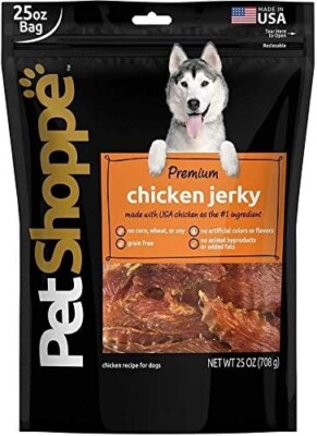 PetShoppe Premium Chicken Jerky Dog Treats Made in USA Only All Natural 10/2025