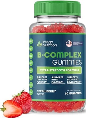Vitamin B Complex Gummies for Adults, B Complex Vitamin Supplement (60 count)