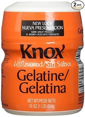 Knox Original Gelatin, Unflavored, 16 oz Can (Pack of 2) Pack of 2
