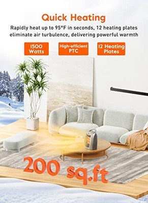 GiveBest Portable Electric Space Heater with Thermostat 1500W/750W Safe - Silver