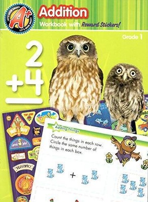 A Lets Grow Smart  Addition Workbook with Reward Sticker - VERY GOOD