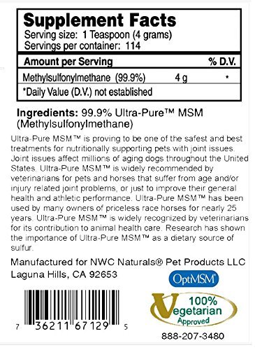 NWC Naturals Ultra-Pure MSM for Pets, 1-Pound