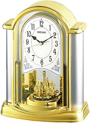 EAN 4517228002564 product image for Seiko Clock Table Clock Analog Rotation Decorative Golden Color By418g | upcitemdb.com