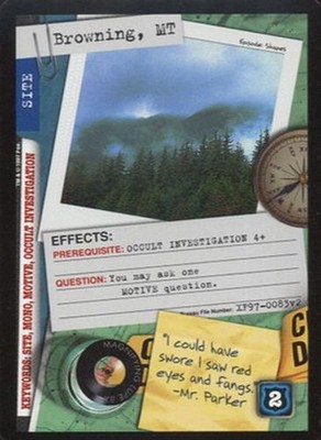 Browning, MT - The Truth is Out There - X-Files CCG