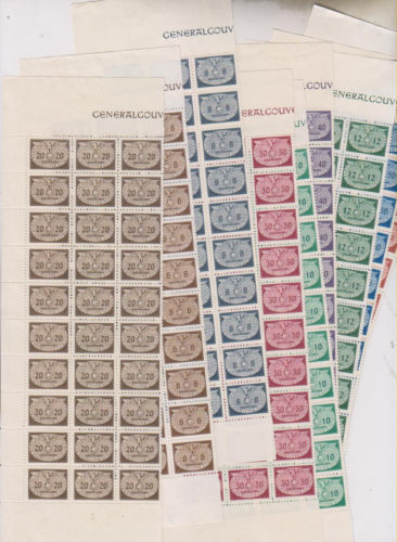 Military, War Postage Due Polish Stamps