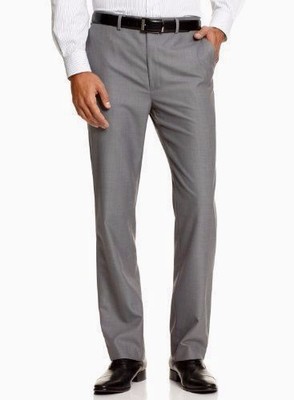 apt. 9 Men's Pants 32 X 32 Gray Grey Trousers Flat Front NEW