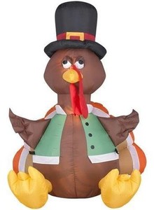 Thanksgiving Decorations G08 26396 Air Blown Outdoor Happy Turkey