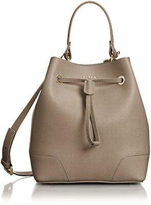 Furla Stacy Medium Drawstring Bucket Leather Bag Daino 768527 B