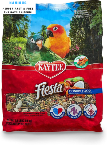 Kaytee Fiesta Conure Pet Bird Food, 4.5 Pound