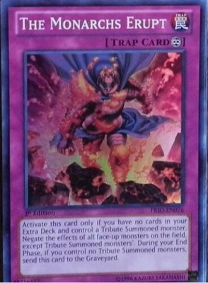 Yugioh! LP The Monarchs Erupt - PRIO-EN076 - Super Rare - 1st Edition Lightly Pl
