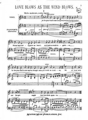 LOVE BLOWS AS THE WIND BLOWS - VOCAL SCORE - VOCAL SCORE By George Butterworth