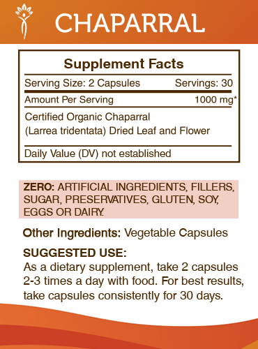 Secrets Of The Tribe Chaparral Capsules,500 mg