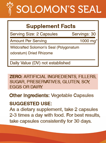 Secrets Of The Tribe Solomon's Seal Capsules, 500 mg