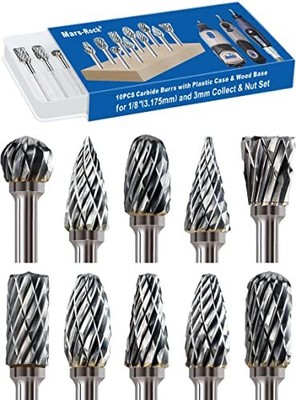 Carbide Burr Set Compatible with Dremel Milwaukee 1/8" Shank