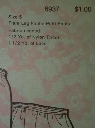 Delores St Paul Size 5 Modest Sewing Pattern Flare Leg Petti Pant 6937 Vintage