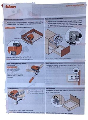 Bundle 15" Tandem Drawer Slides With Otion. Includes Slides 563h Locking Devices