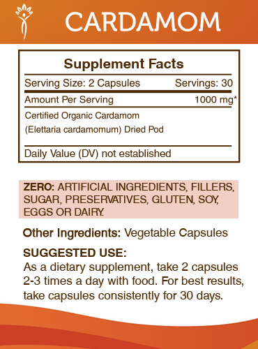 Secrets Of The Tribe Cardamom Capsules, 500 mg