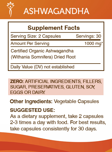 Secrets Of The Tribe Ashwagandha Capsules, 500 mg