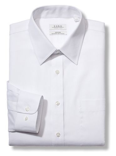enro ultra poplin dress shirt Enro Ultra Poplin Mens Short Sleeve Button Up Shirt Pink 17.5 Tall